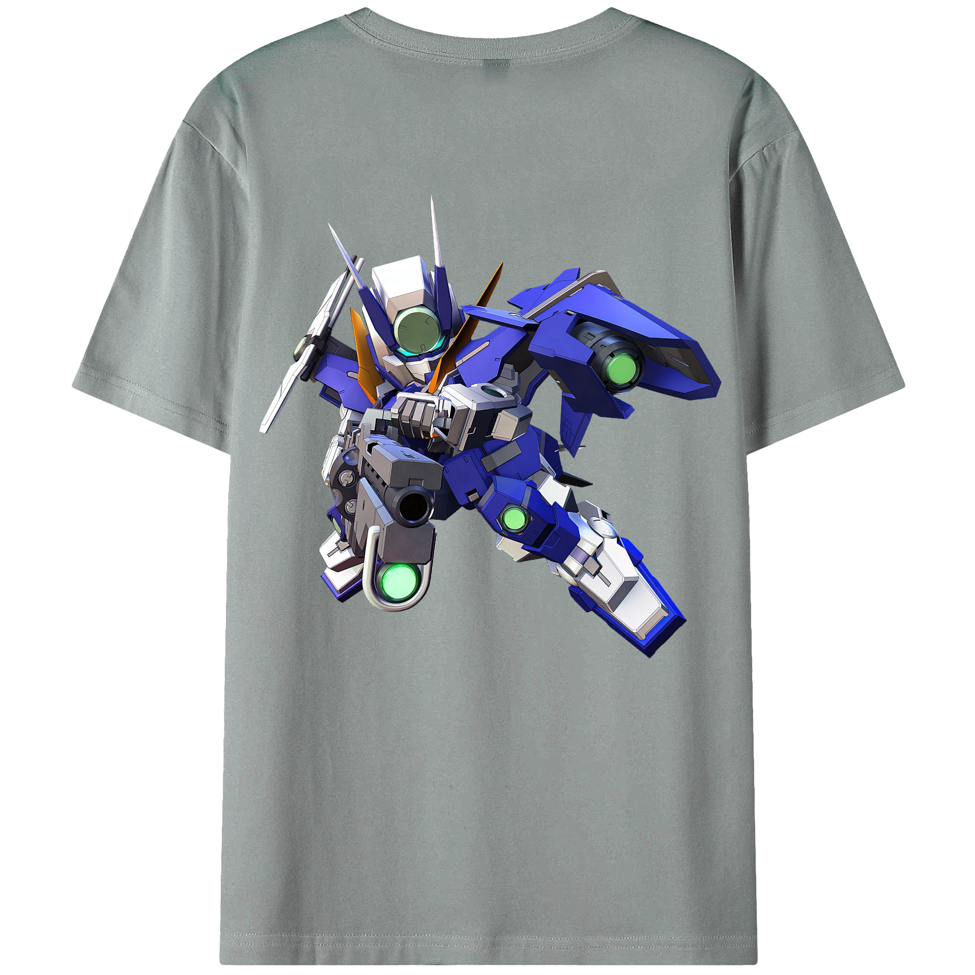 （画像用） 機動戦士ガンダム Mobile Suit Gundam 綿100％ メンズ半袖Tシャツ（バックプリント） 通気性
